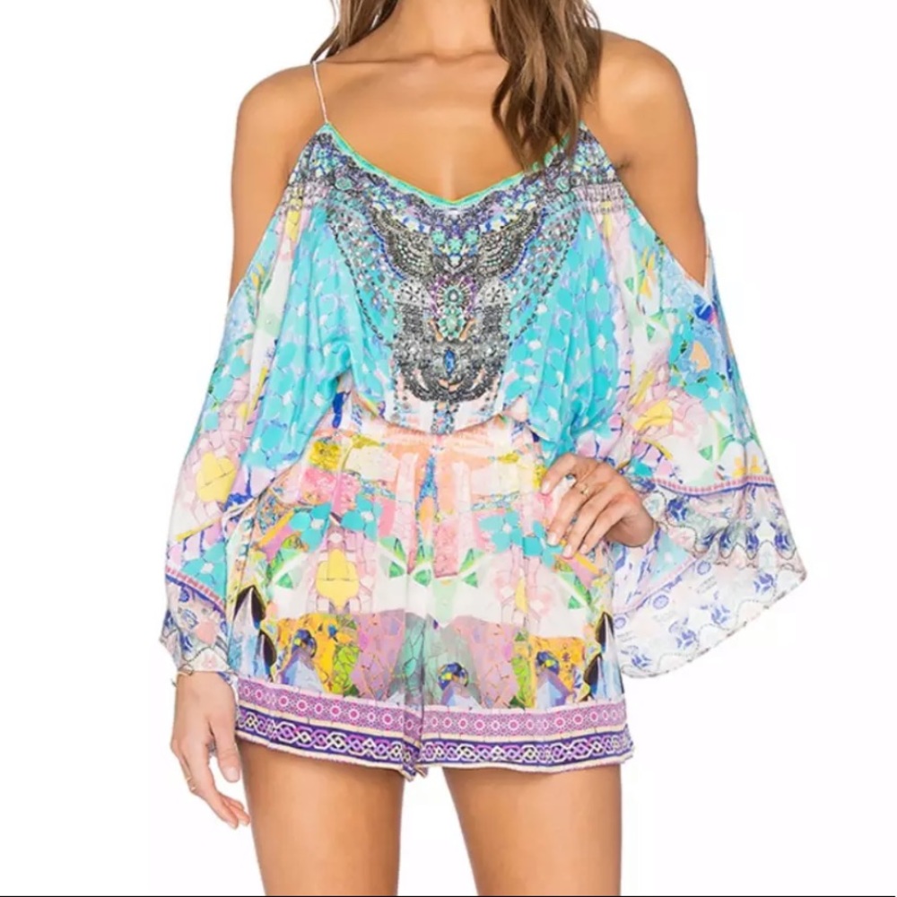 NWT Camilla Franks Beyonce Gaudi Tribute Playsuit Romper XS White Lotus